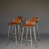 Dal Vera 'Les Arcs' barstools handpicked by Charlotte Perriand. Set of 4