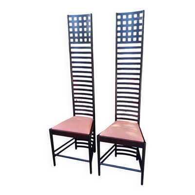 Paire de chaises hill house 1 Mackintosh cassina
