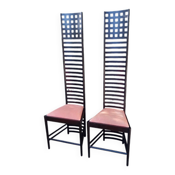 Paire de chaises hill house 1 Mackintosh cassina