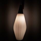 Wall lamp with white glass