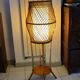 Bamboo rattan floor lamp from the 1960s in the Audoux Minet style.