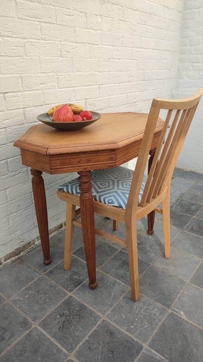 1940 oak dining table and decor