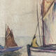 Old marine painting by Janssaud from the 19th century.