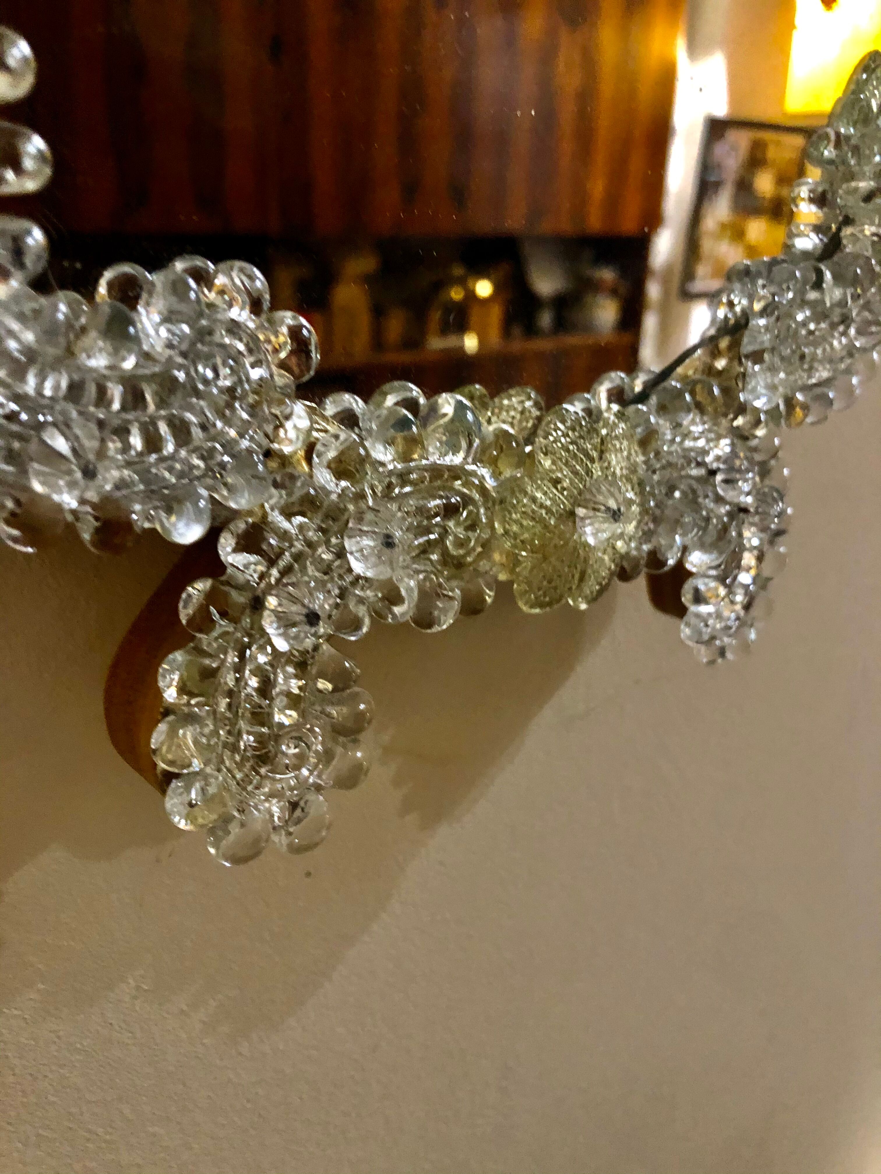 Mirror in Murano oval gold  45x50cm