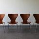 Set of 4 chairs series 7 by Arne Jacobsen for Fritz Hansen, 60's.