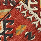 Tapis kilim vintage géométrique fait main – Explosion de motifs ethniques