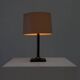 Black leather table lamp