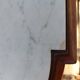 Console, plateau en marbre blanc