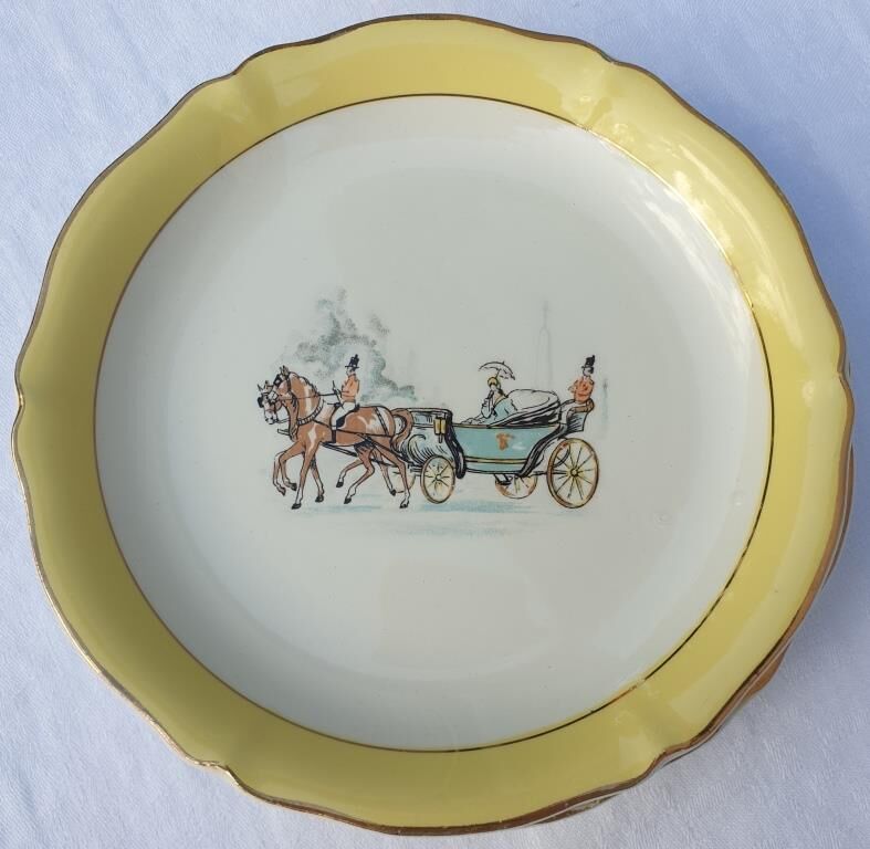 Series 11 plates stagecoach Céranord St Amand vintage 1960