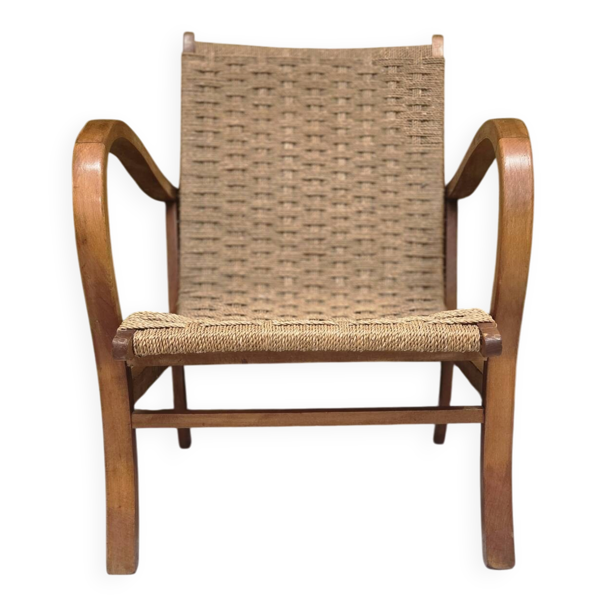 Fauteuil Cordage Erich Dieckmann Design Vintage