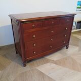 Rare - 6 drawer chest of drawers - mahogany - Louis xvi style - spinning top feet