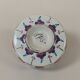 Hand painted ceramic ashtray vintage floral pattern blue decoration