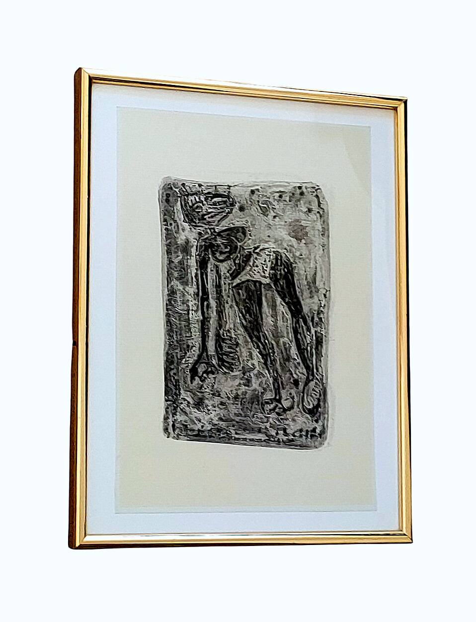 Painting by D. ANIAKI – Mixed media, ink and acrylic on laminated paper