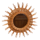 Large vintage mirror in rattan 60s bamboo wicker