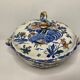 Old soup pot faience GIEN decoration to the rooster early twentieth century