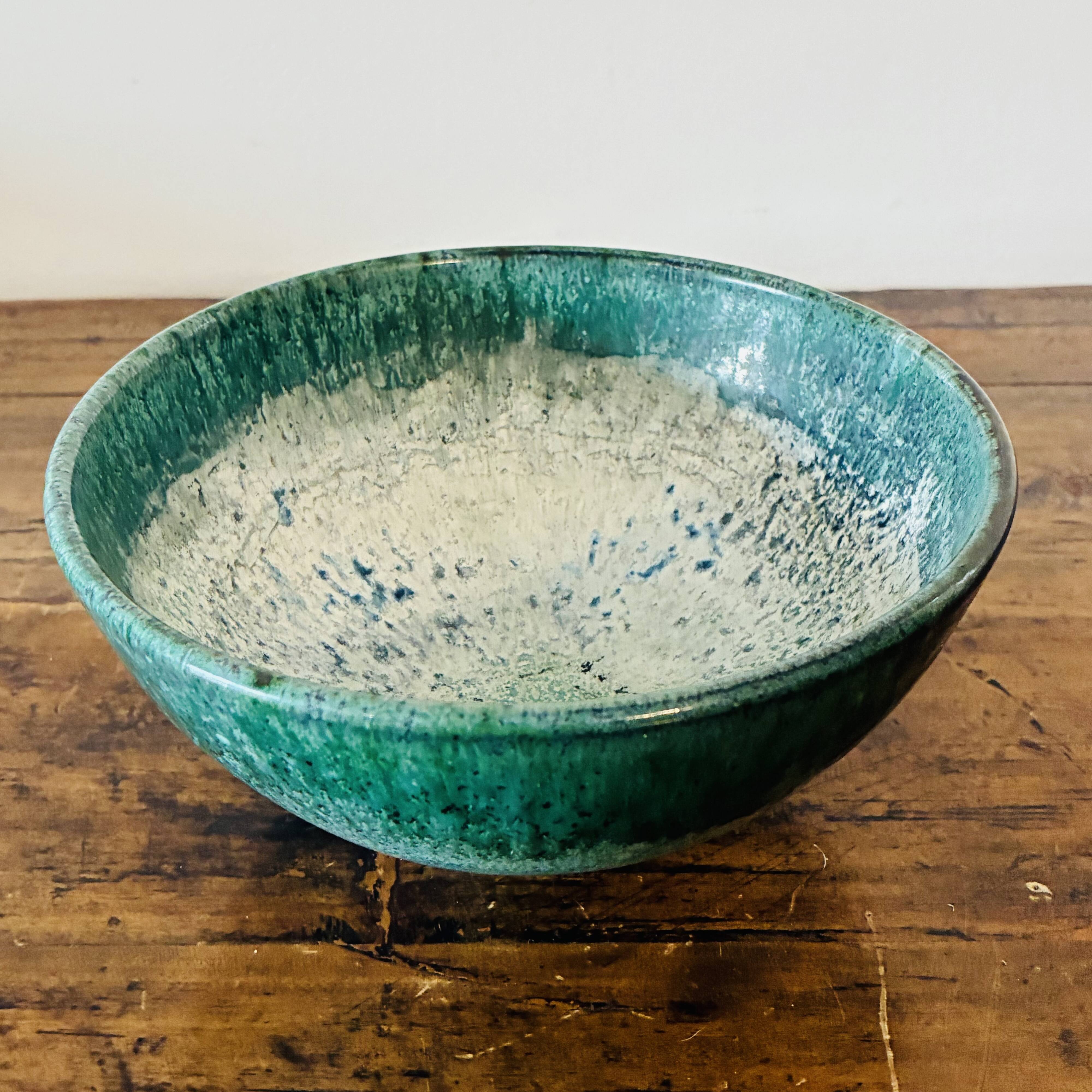 Glazed ceramic bowl – Atelier des Cyclades, Roland Zobel – Anduze