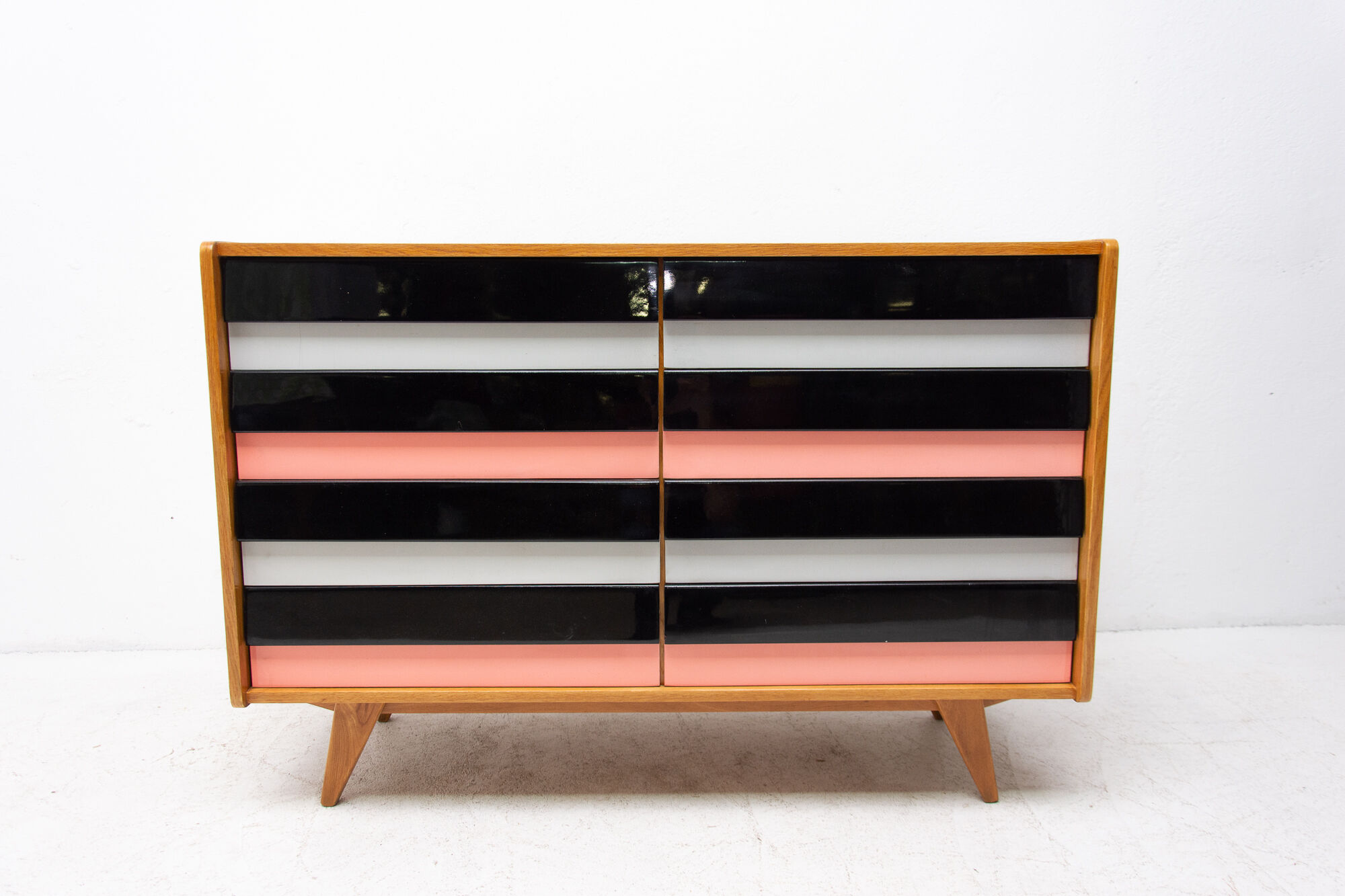 Mid-century modern chest of drawers No. U-453, by Jiří Jiroutek, Czechoslovakia