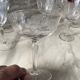 Engraved crystal glass service
