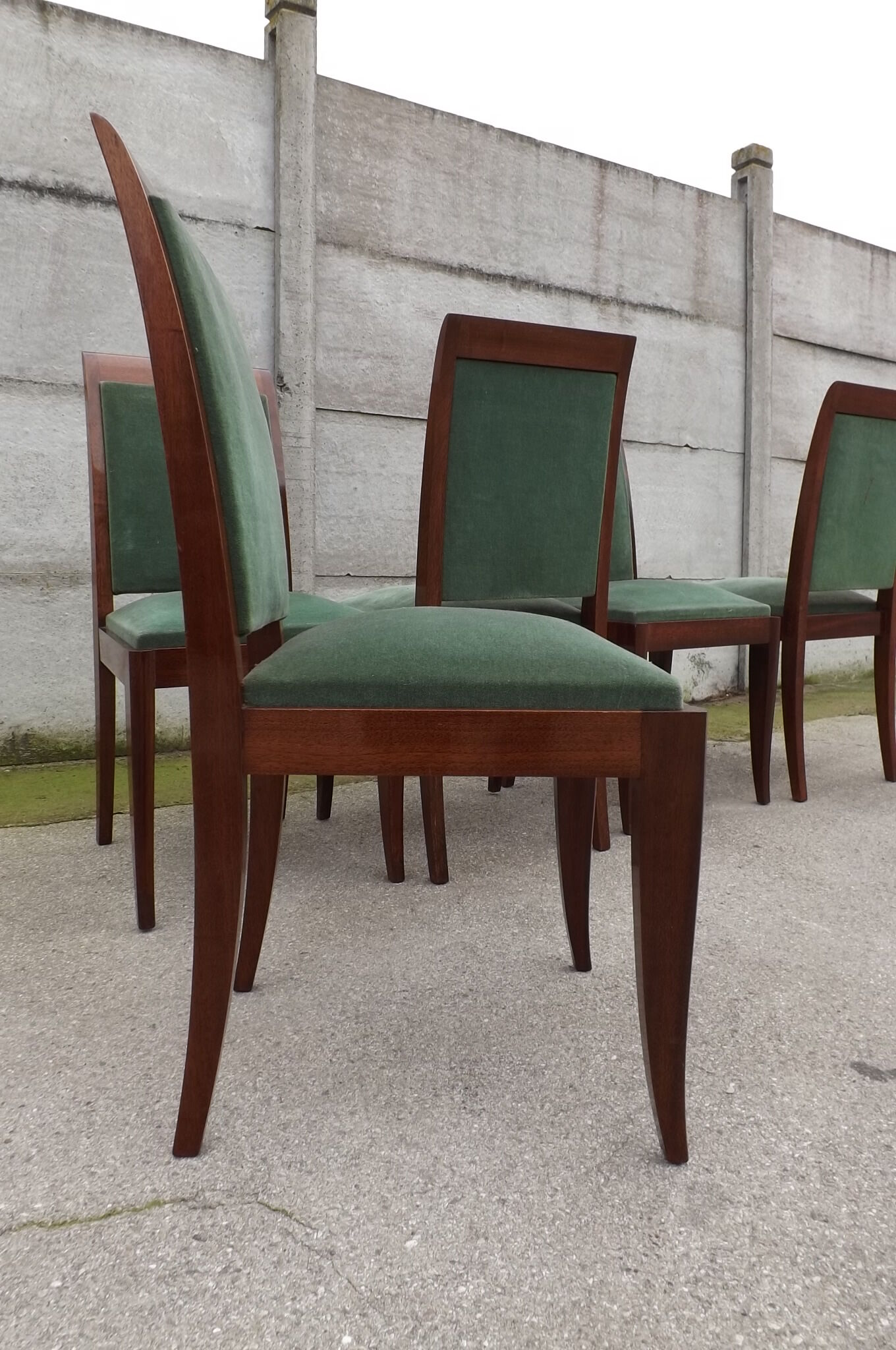 6 chairs  Gaston fish art deco 1930/1940