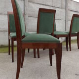 6 chairs  Gaston fish art deco 1930/1940