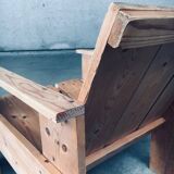 The Stijl Movement Dutch Pine Crate Chair attributed to Gerrit Rietveld, 1960s