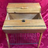 Small sewing table in vintage light cherry