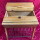 Small sewing table in vintage light cherry