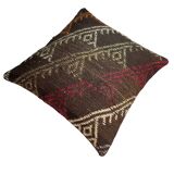 Vintage turkish kilim cushion cover , 55 x 55 cm