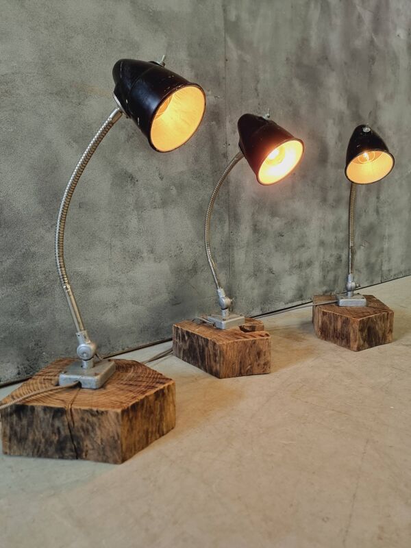 Lampe industrielle ancienne   Lampe de machine   Lampe de table   Années 19