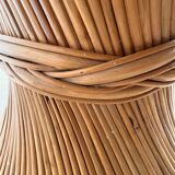 Bamboo rattan table McGuire with marble top