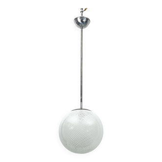 Mid-Century Venini Reticello sphere pendant. Italy 1950s