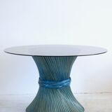 Table bamboo Mc Guire blue lazure