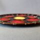 Vintage oyster plate in majolica ceramic, Vallauris style