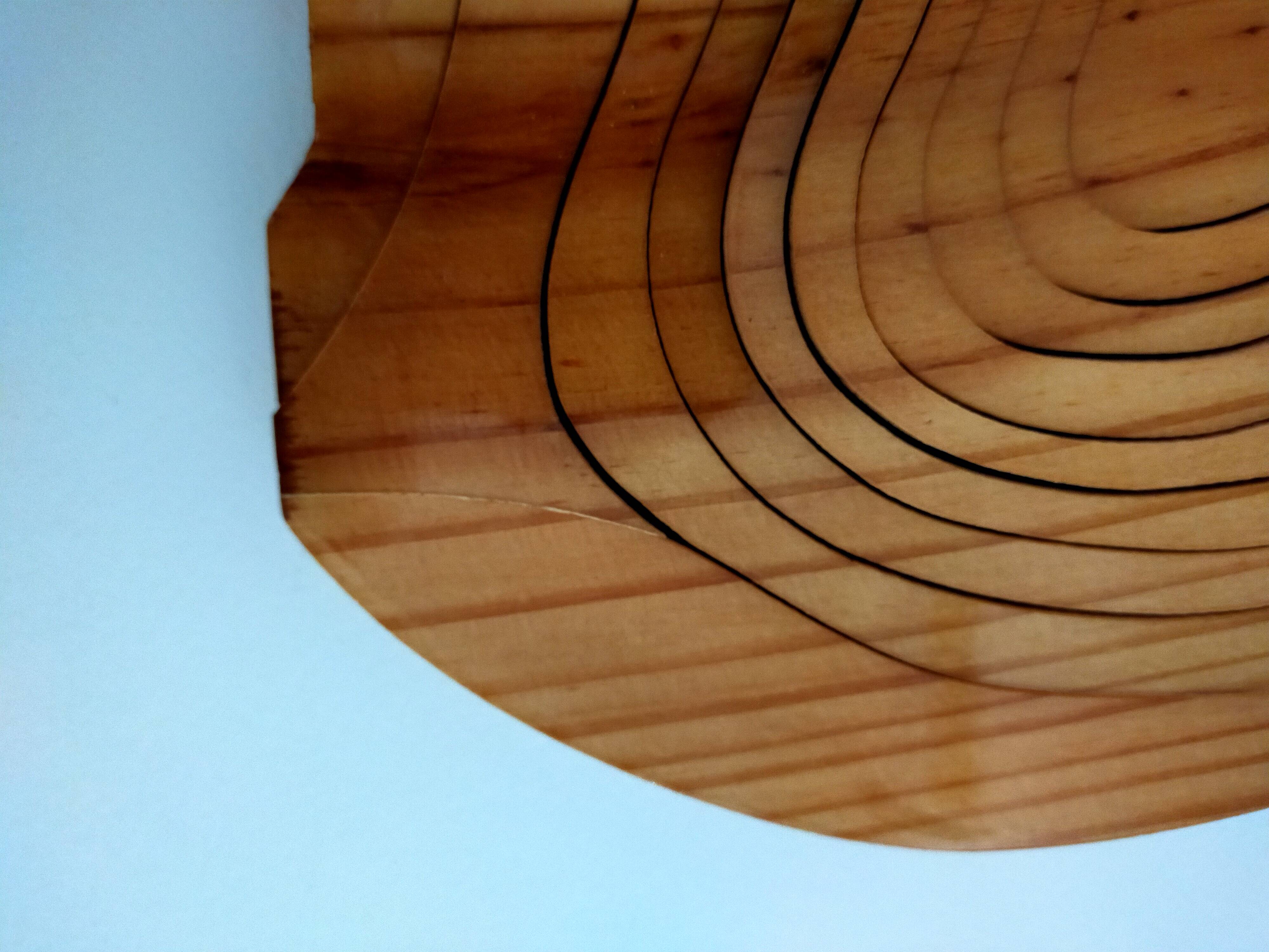 Equinoccio fruit basket in foldable wood from the 70s