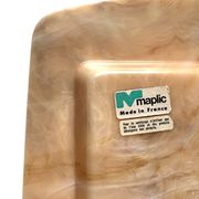 Plateau Maplic rectangulaire en plastique façon marbre , années 60