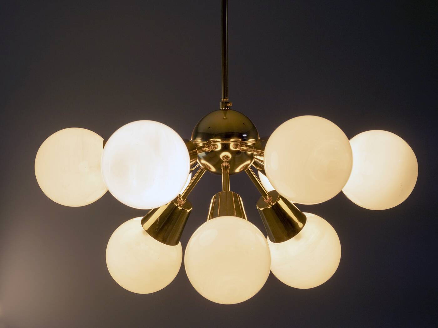 Nine-Arm “Sputnik” Candlestick, Jaroslav Bejvl Sr, 1970s, Czechoslovakia