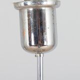 Italian Space Age chandelier in chrome with mirror bulbs, 1970s