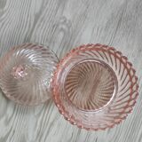 Pink glass candy box