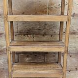 Ancien rack, étagère d'atelier en teck birman