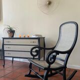 Fauteuil à bascule bois style Bentwood Champagne