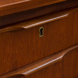 Danish teak desk with 6 drawers