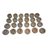 Set of 24 stoneware snail pots