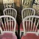 Suite de 8 chaises barrettes de style Louis XVI 1950