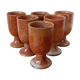 Six mazagrans en grès émaillé