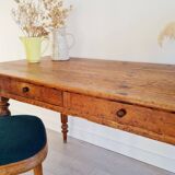 Old wooden table - two drawers