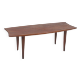 Danish coffee table in solid wood with beautiful design, 1960s