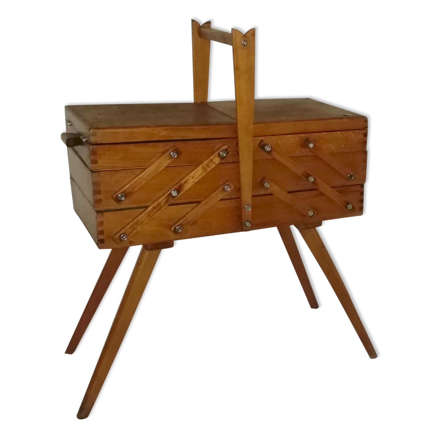 seamstress sewing box worker