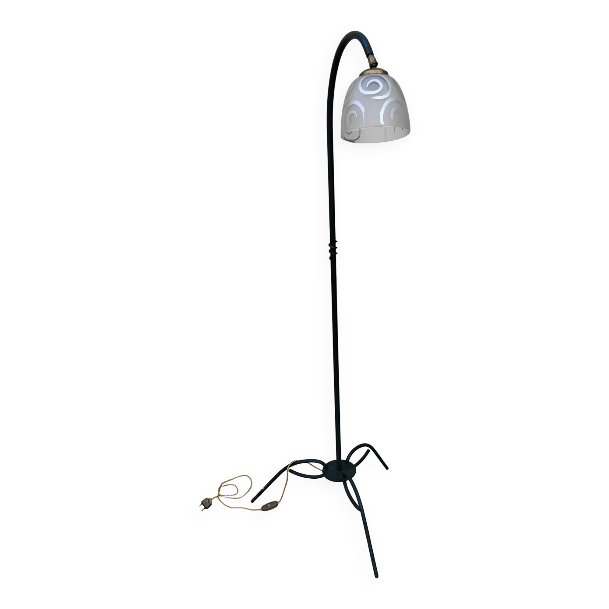 Lampadaire tripode vintage