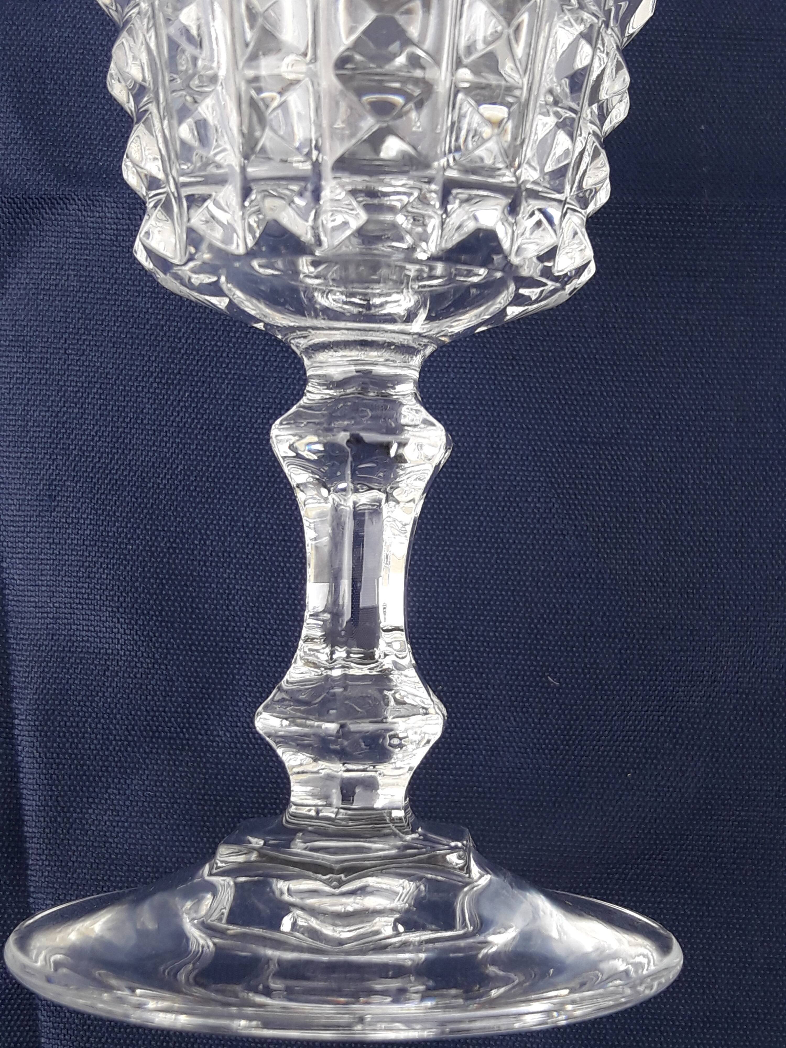 5 crystal liqueur glasses model Tuileries H 9.5 cm