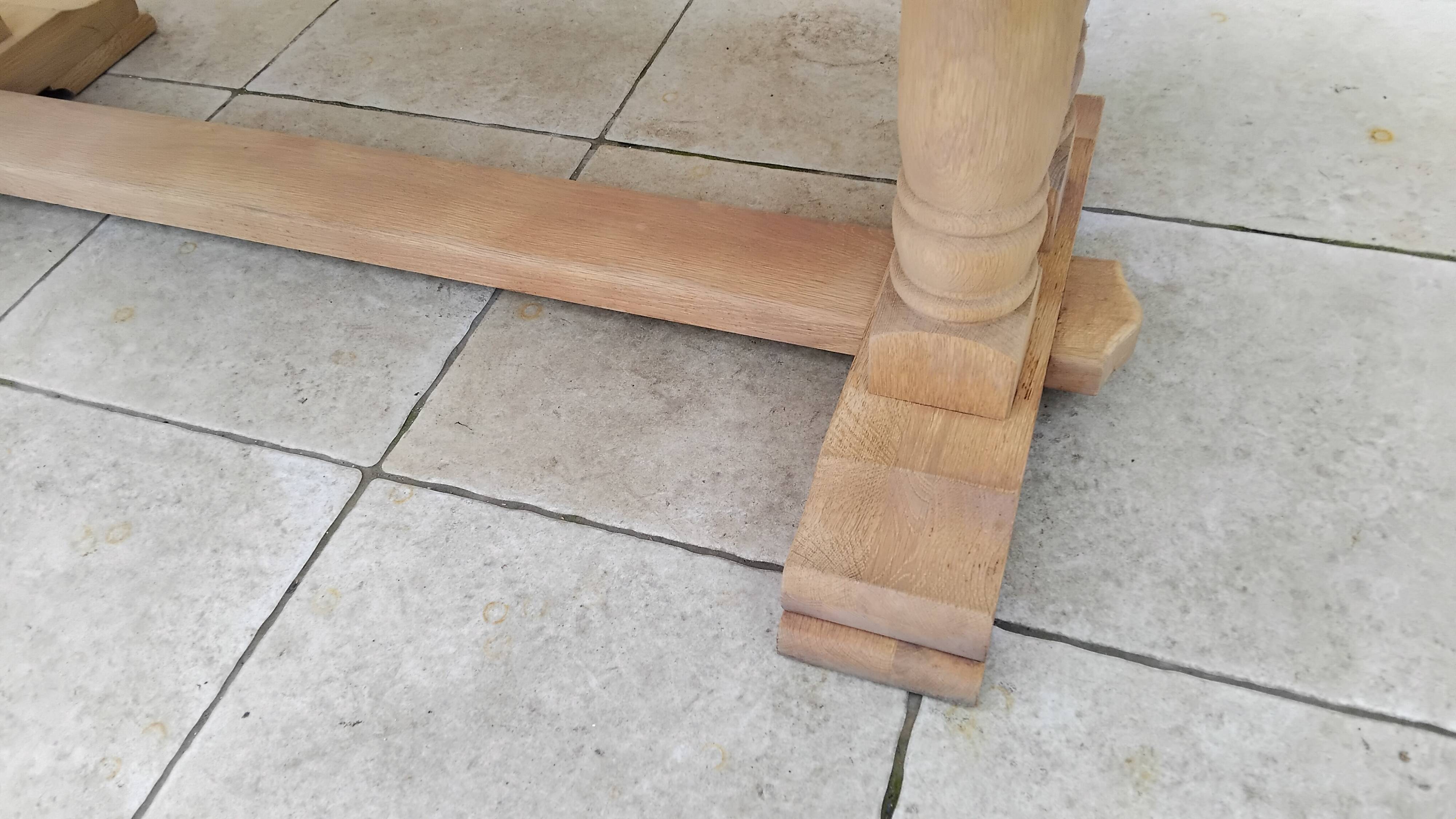 Grande table ancienne ferme monastère sablé vintage chêne massif